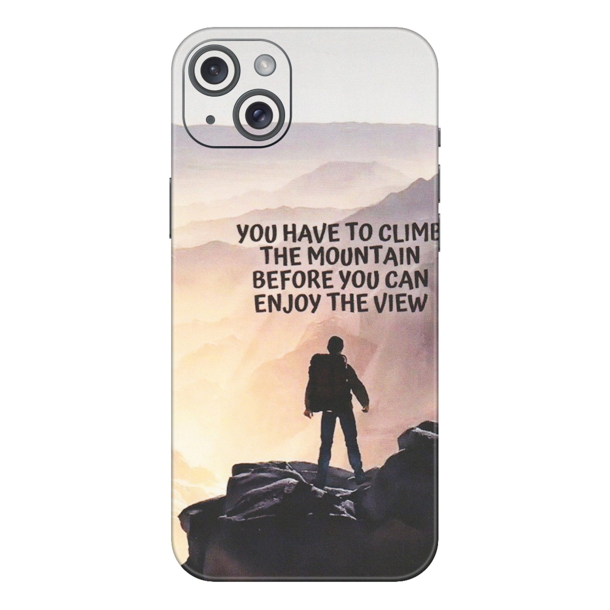 Apple iPhone Skins (All Models) - Motivational Hiking Mountain - Matte Finish (M-28) iPhone 15 Plus