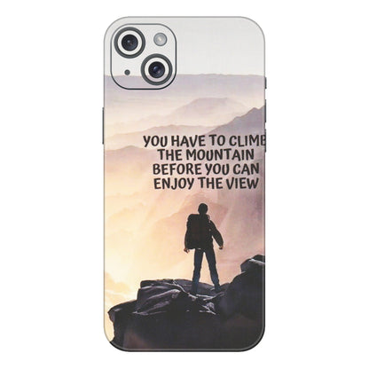 Apple iPhone Skins (All Models) - Motivational Hiking Mountain - Matte Finish (M-28) iPhone 15 Plus
