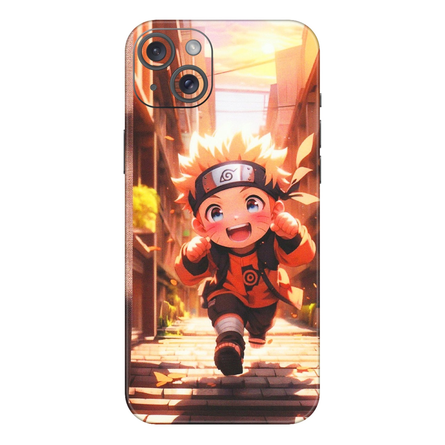 Apple iPhone Skins (All Models) - Naruto Cute Toon Running - Matte Finish (M-04) iPhone 15 Plus
