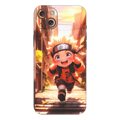 Apple iPhone Skins (All Models) - Naruto Cute Toon Running - Matte Finish (M-04) iPhone 15 Plus