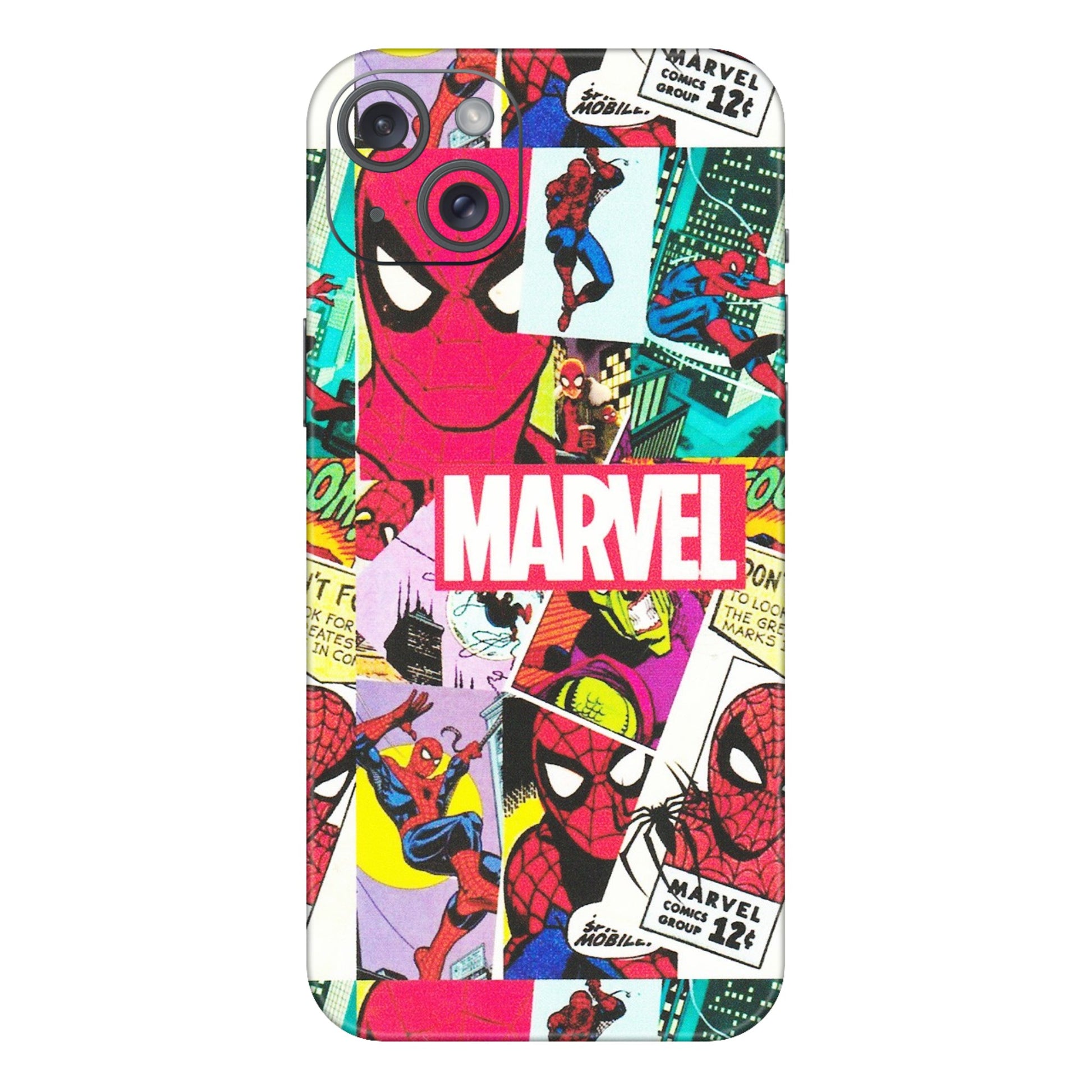 Apple iPhone Skins (All Models) - Marvel Comic Spiderman Grafitti - Matte Finish (M-72) iPhone 15 Plus