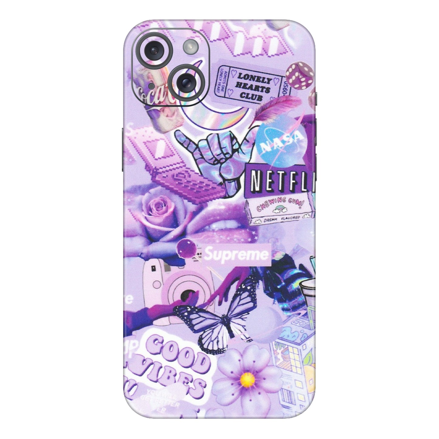 Apple iPhone Skins (All Models) - Supreme Purple Magic - Matte Finish (M-88) iPhone 15 Plus