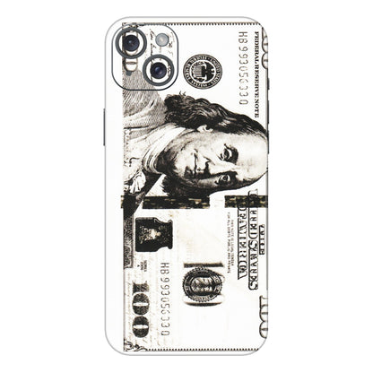 Apple iPhone Skins (All Models) - 100 Dollar Currency - Transparent Finish (T-01) iPhone 15 Plus