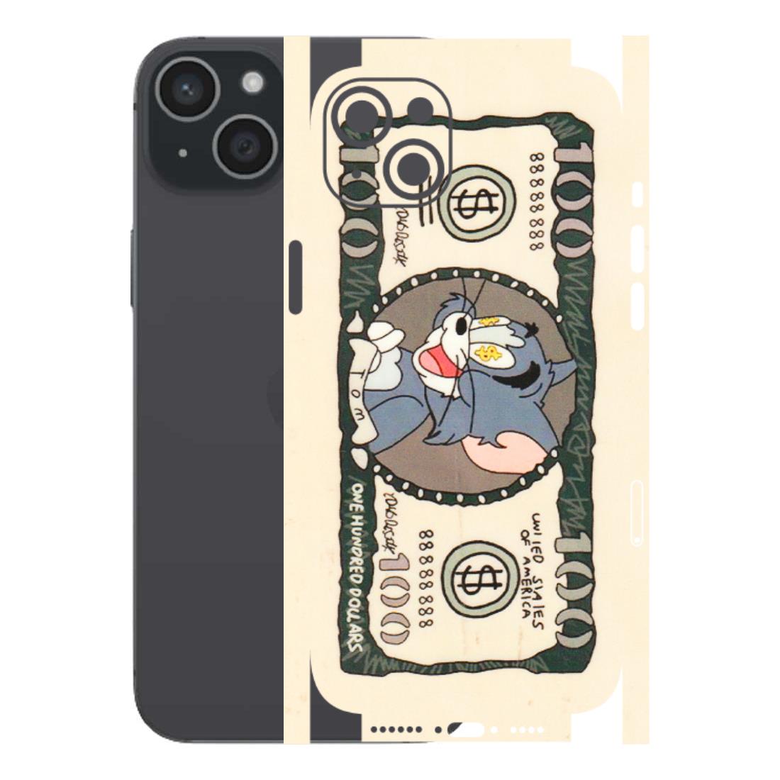 Apple iPhone Skins (All Models) - One Hundred Dollar Tom - Transparent Finish (T-16) iPhone 15 Plus