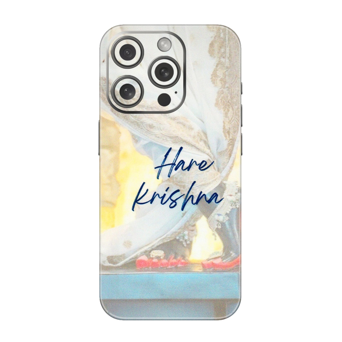 Apple iPhone Skins (All Models) - Hare Krishna - 3D Embossed Finish (L-03) iPhone 15 Pro