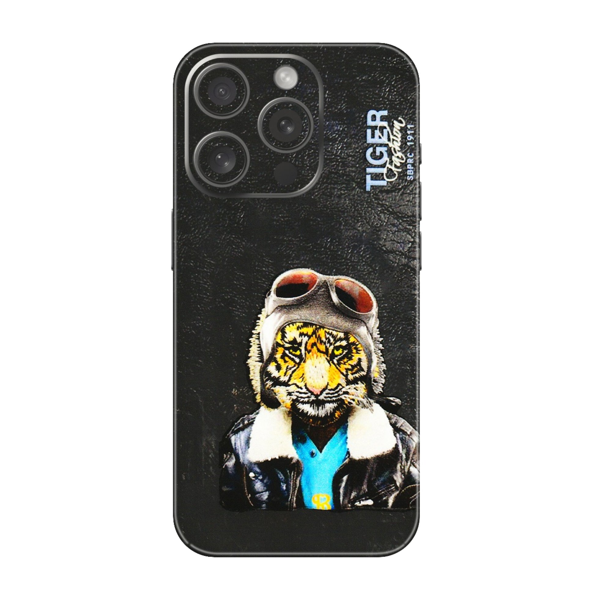 Apple iPhone Skins (All Models) - Rider Tiger - 3D Embossed Finish (L-113) iPhone 15 Pro