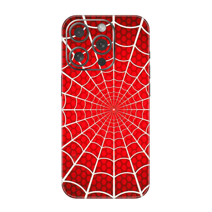 Apple iPhone Skins (All Models) - Classic Spidey Web - 3D Embossed Finish (L-115) iPhone 15 Pro