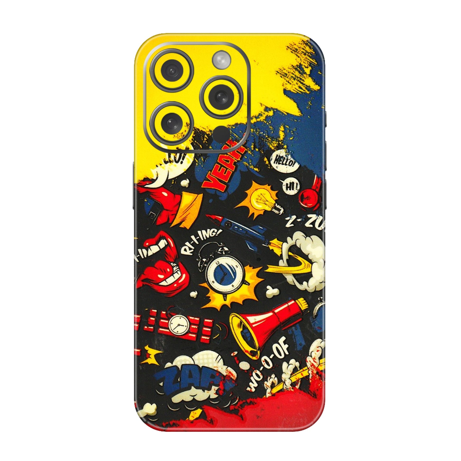 Apple iPhone Skins (All Models) - Pacific Doodle Art - 3D Embossed Finish (L-120) iPhone 15 Pro