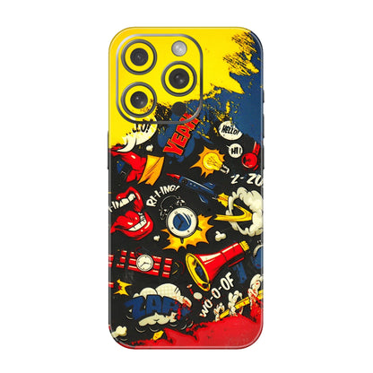 Apple iPhone Skins (All Models) - Pacific Doodle Art - 3D Embossed Finish (L-120) iPhone 15 Pro