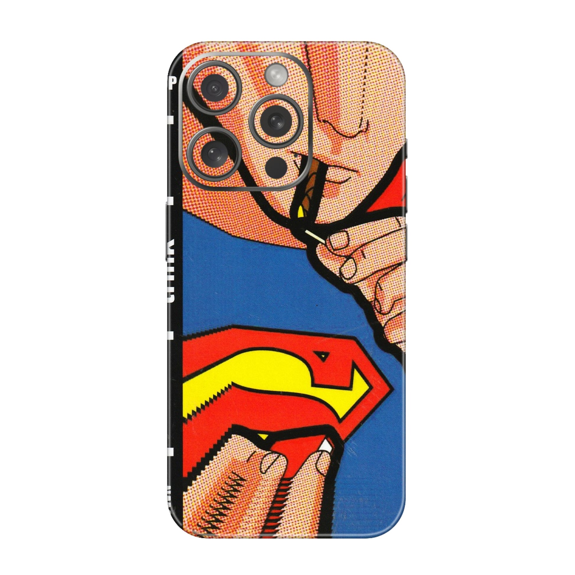 Apple iPhone Skins (All Models) - Superman Sutta - 3D Embossed Finish (L-130) iPhone 15 Pro