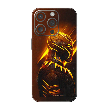 Apple iPhone Skins (All Models) - Gold Black Panther - 3D Embossed Finish (L-181) iPhone 15 Pro