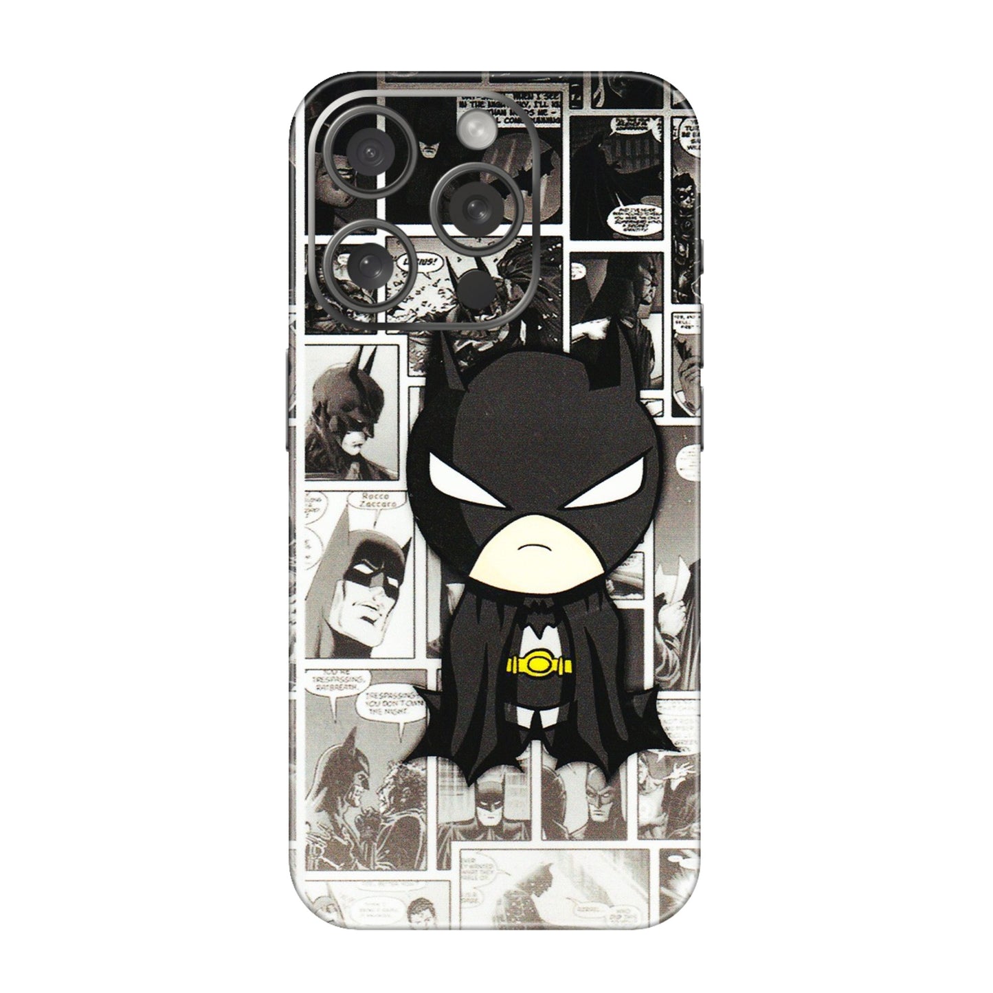 Apple iPhone Skins (All Models) - Toon Batman - 3D Embossed Finish (L-182) iPhone 15 Pro