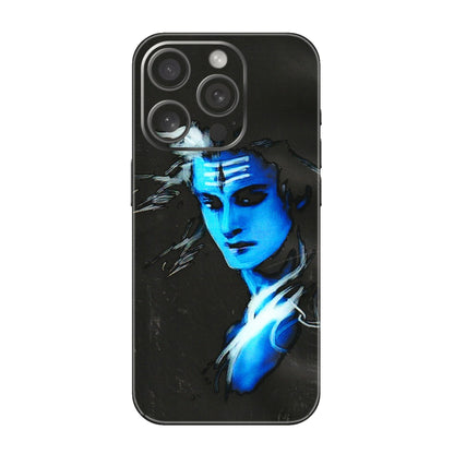 Apple iPhone Skins (All Models) - Har Har Mahadev Blue/Black - 3D Embossed Finish (L-185) iPhone 15 Pro