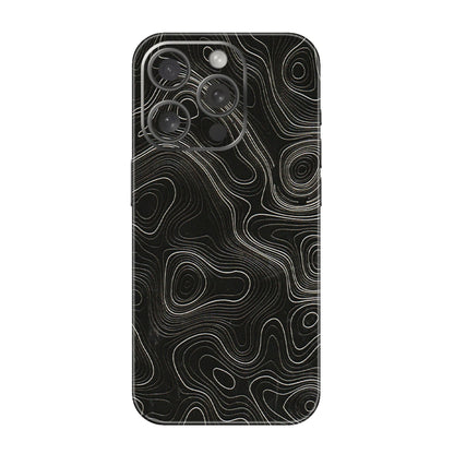 Apple iPhone Skins (All Models) - Black Swirl - 3D Embossed Finish (L-196) iPhone 15 Pro
