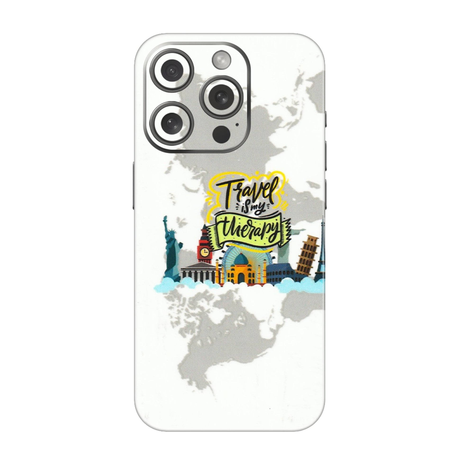 Apple iPhone Skins (All Models) - Travel Therapy - 3D Embossed Finish (L-199) iPhone 15 Pro