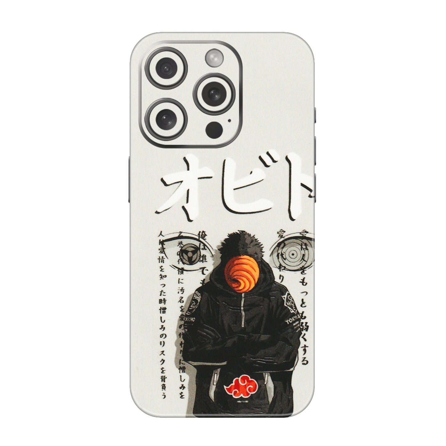 Apple iPhone Skins (All Models) - Obito Anime Eye - 3D Embossed Finish (L-19) iPhone 15 Pro