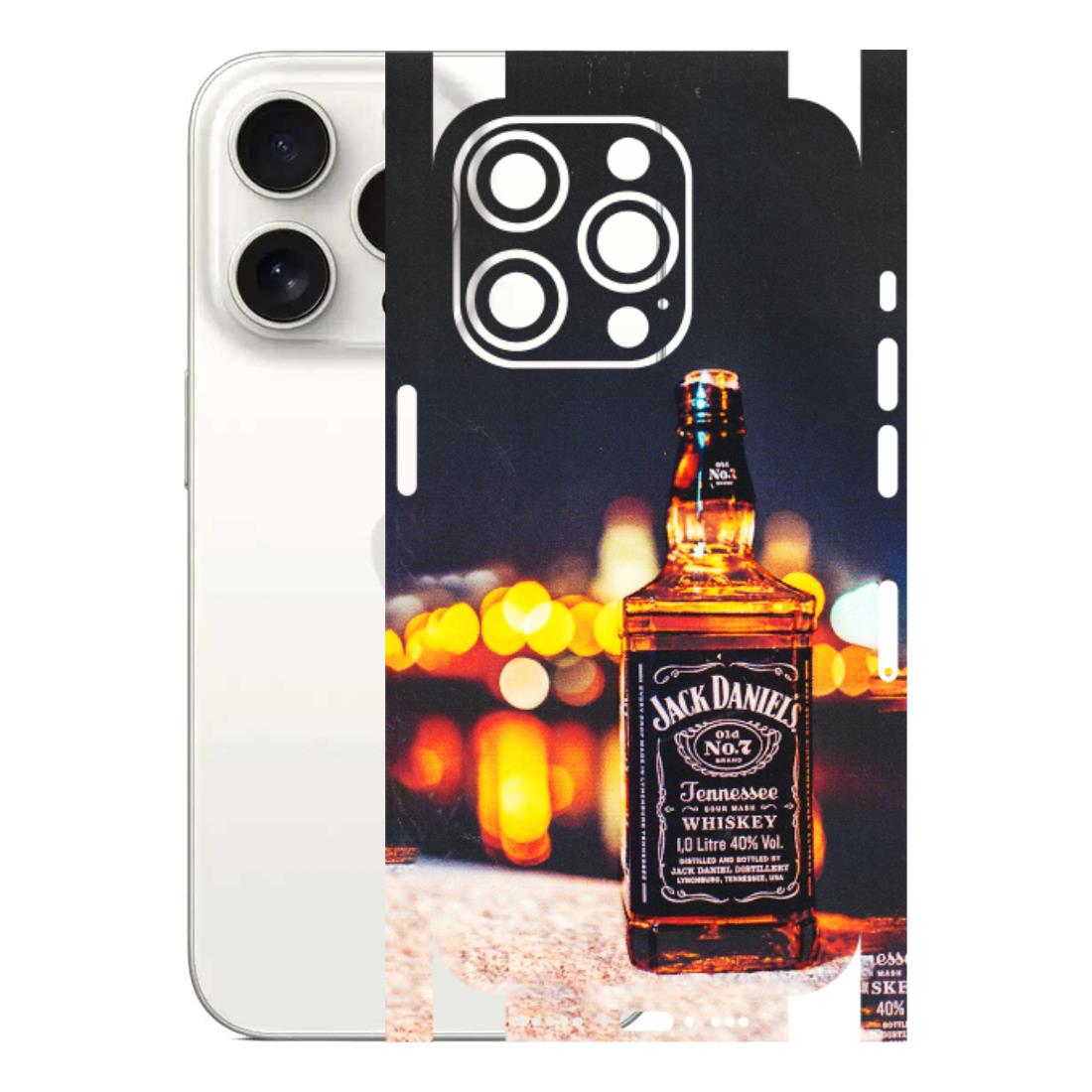Apple iPhone Skins (All Models) - JD Whiskey Bottle - 3D Embossed Finish (L-20) iPhone 15 Pro