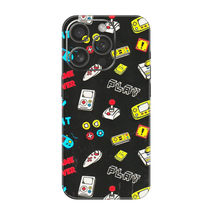 Apple iPhone Skins (All Models) - Gaming Doodles - 3D Embossed Finish (L-224) iPhone 15 Pro