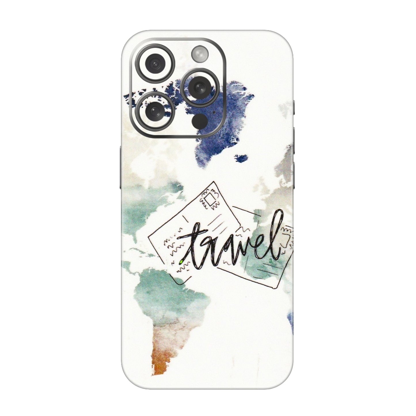 Apple iPhone Skins (All Models) - Travel The World - 3D Embossed Finish (L-232) iPhone 15 Pro