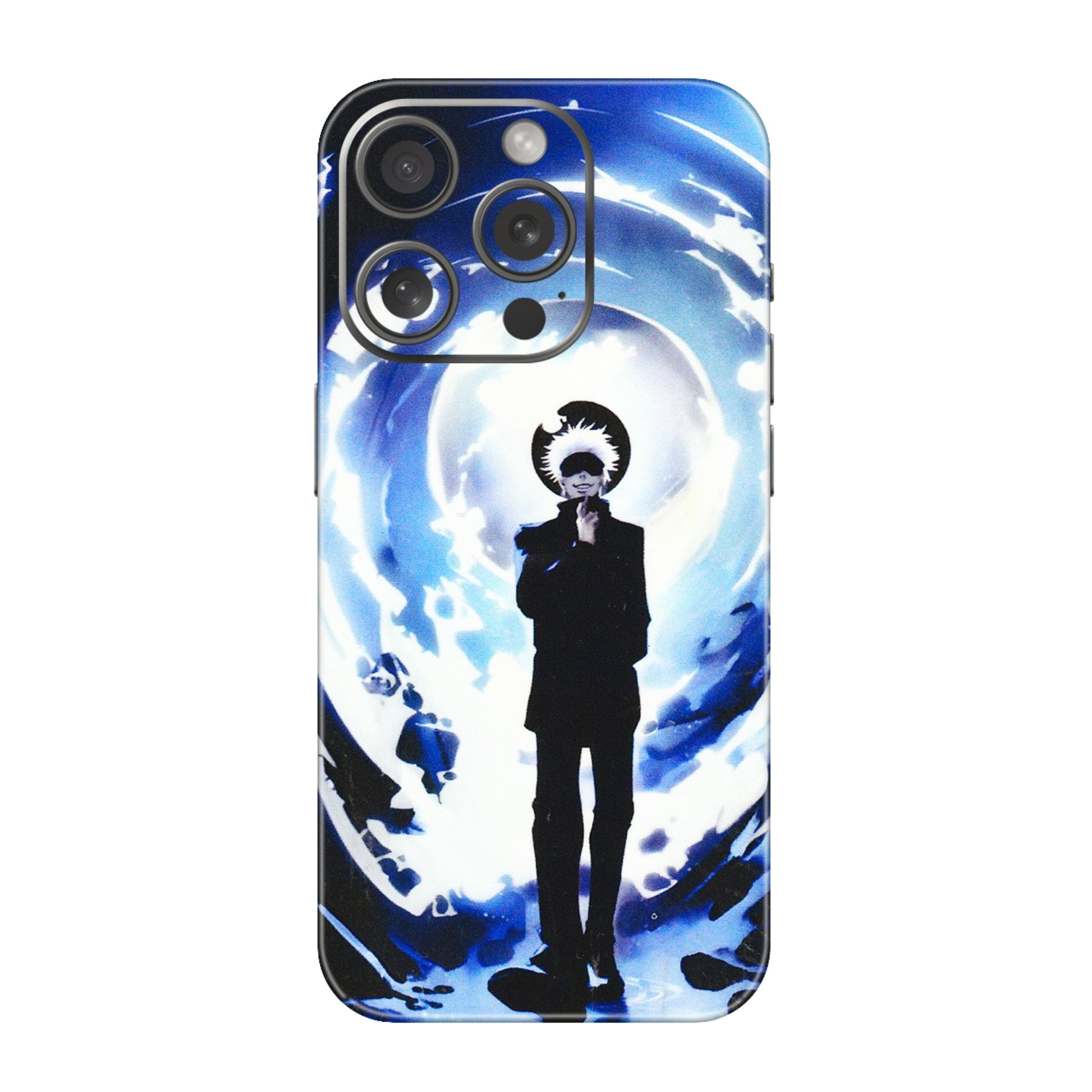 Apple iPhone Skins (All Models) - Satoru Gojo Dark Blue - 3D Embossed Finish (L-235) iPhone 15 Pro