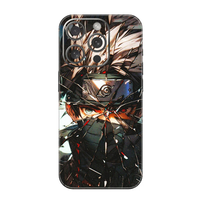 Apple iPhone Skins (All Models) - Kakashi Shattered Glass Effect - 3D Embossed Finish (L-237) iPhone 15 Pro