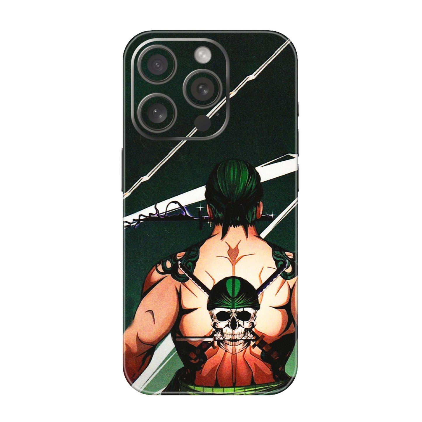 Apple iPhone Skins (All Models) - Zoro Anime - 3D Embossed Finish (L-23) iPhone 15 Pro