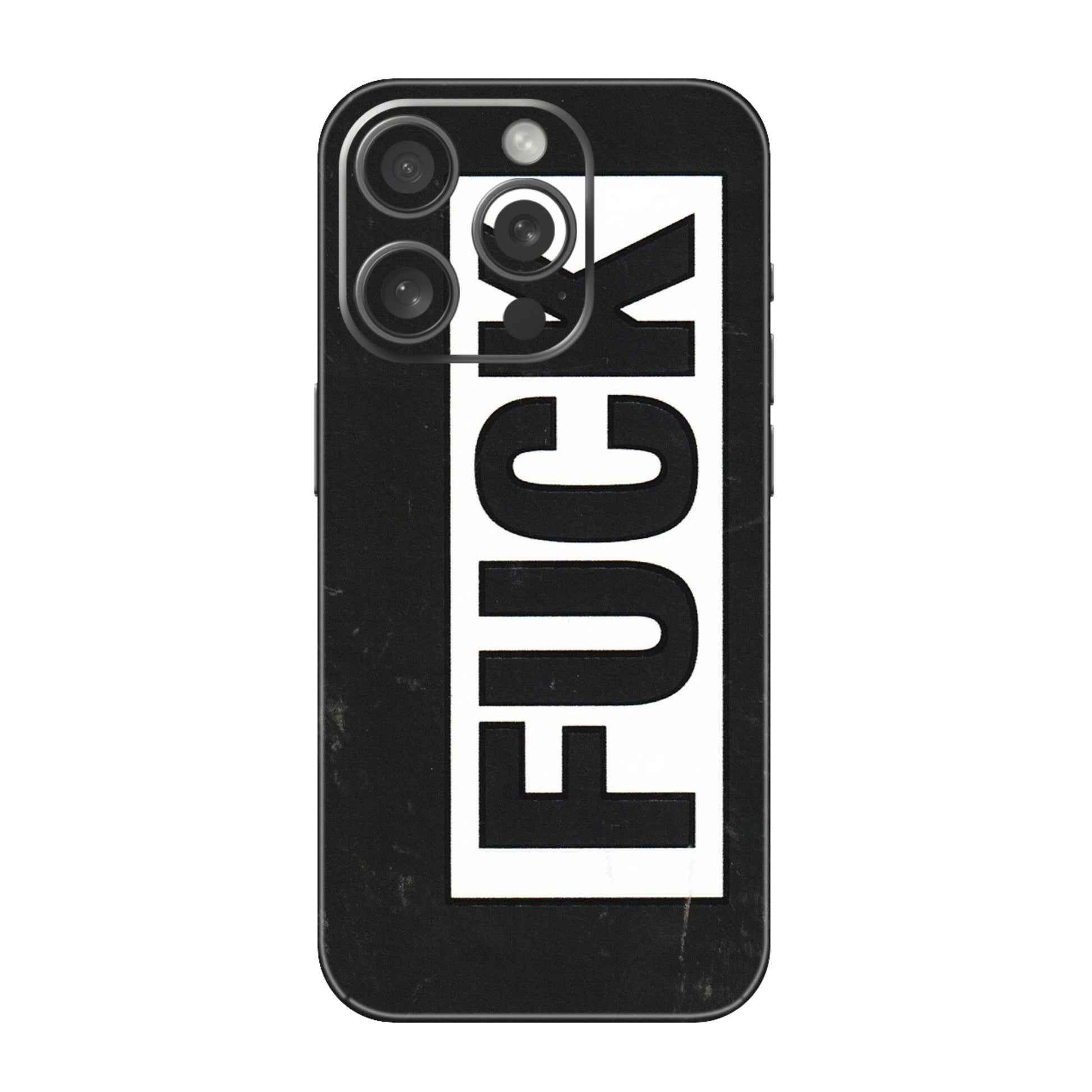 Apple iPhone Skins (All Models) - The F Word - 3D Embossed Finish (L-255) iPhone 15 Pro