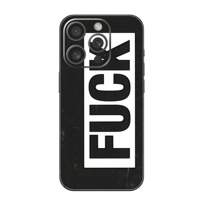 Apple iPhone Skins (All Models) - The F Word - 3D Embossed Finish (L-255) iPhone 15 Pro