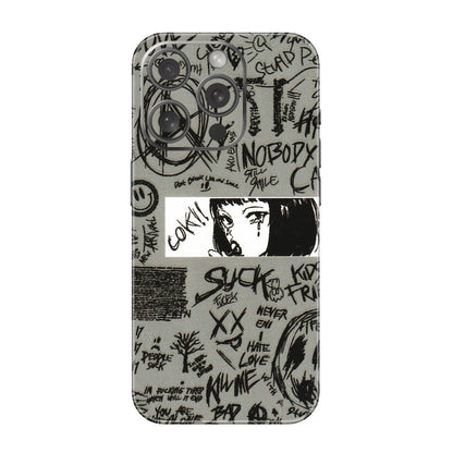 Apple iPhone Skins (All Models) - Never Have Love Anime - 3D Embossed Finish (L-260) iPhone 15 Pro