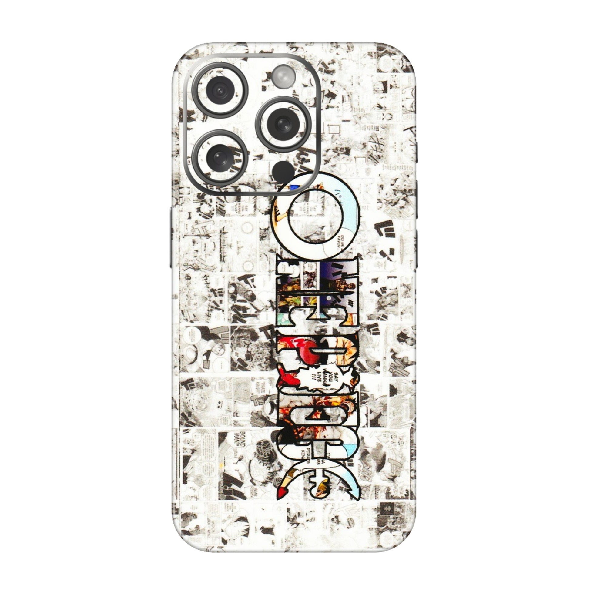 Apple iPhone Skins (All Models) - One Piece Manga - 3D Embossed Finish (L-26) iPhone 15 Pro