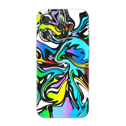 Apple iPhone Skins (All Models) - Abstract Colour Paints - 3D Embossed Finish (L-271) iPhone 15 Pro