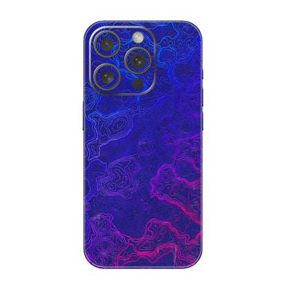 Apple iPhone Skins (All Models) - Purple Ripples Swirl - 3D Embossed Finish (L-314) iPhone 15 Pro