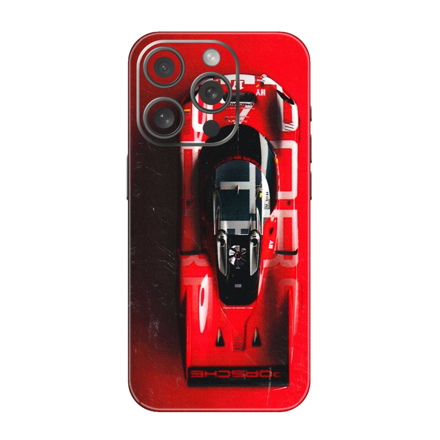 Apple iPhone Skins (All Models) - Red Porsche Car Logo - 3D Embossed Finish (L-315) iPhone 15 Pro