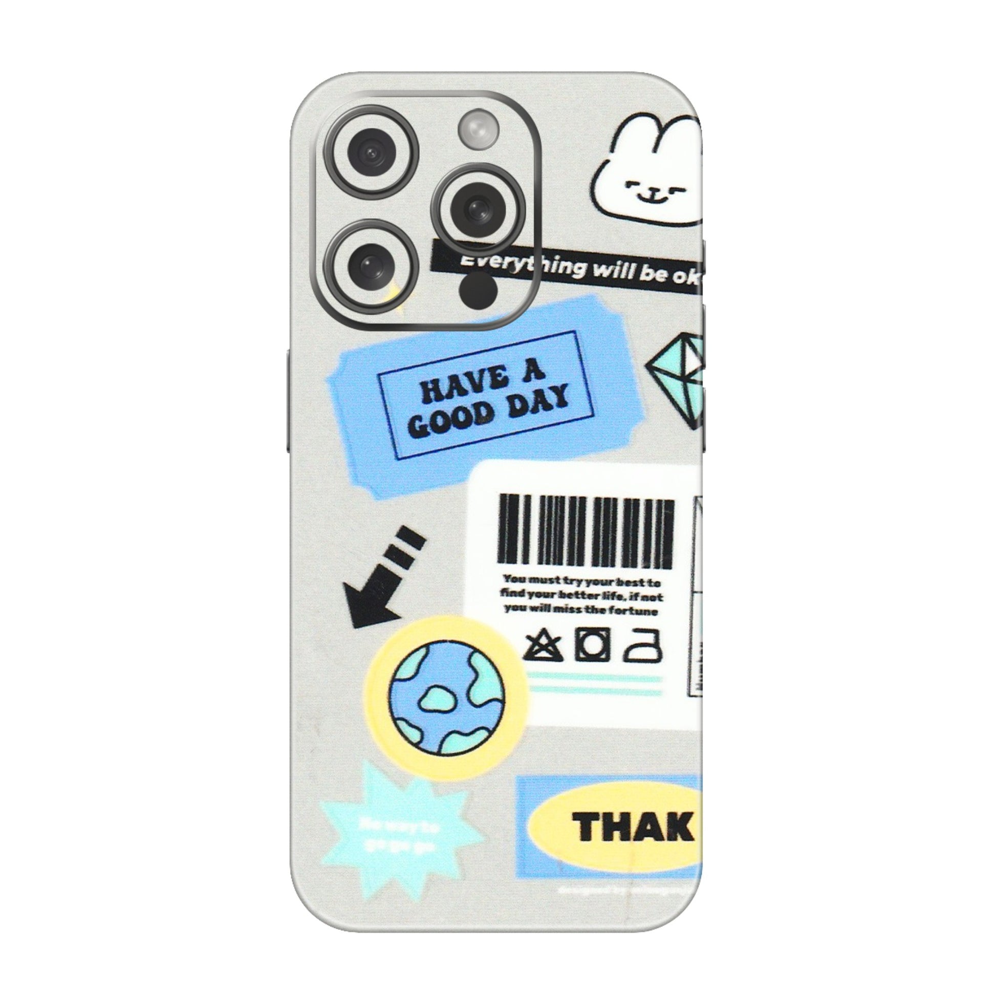 Apple iPhone Skins (All Models) - Will Be Okay Design - 3D Embossed Finish (L-316) iPhone 15 Pro
