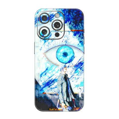 Apple iPhone Skins (All Models) - Anime Sea Blue Eye - 3D Embossed Finish (L-318) iPhone 15 Pro