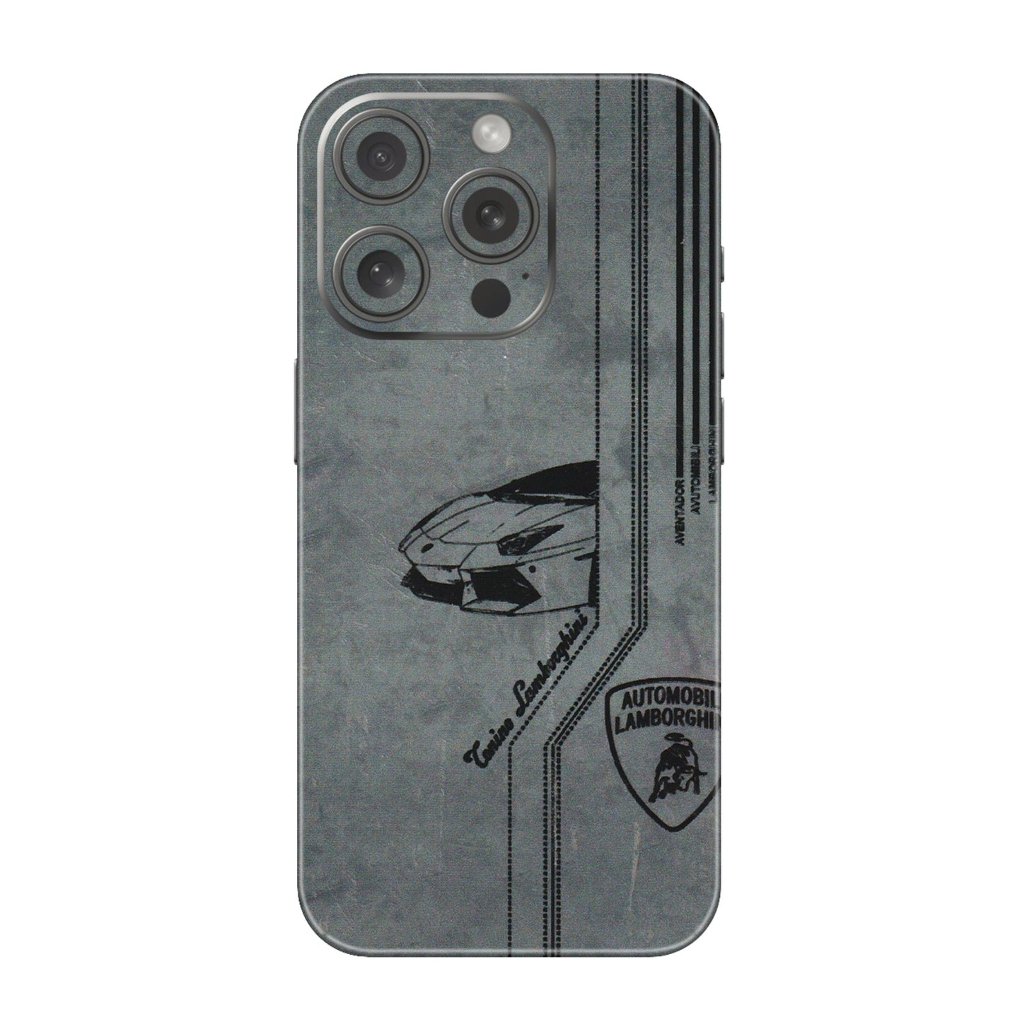 Apple iPhone Skins (All Models) - New Lamborgini Aventador - 3D Embossed Finish (L-321) iPhone 15 Pro