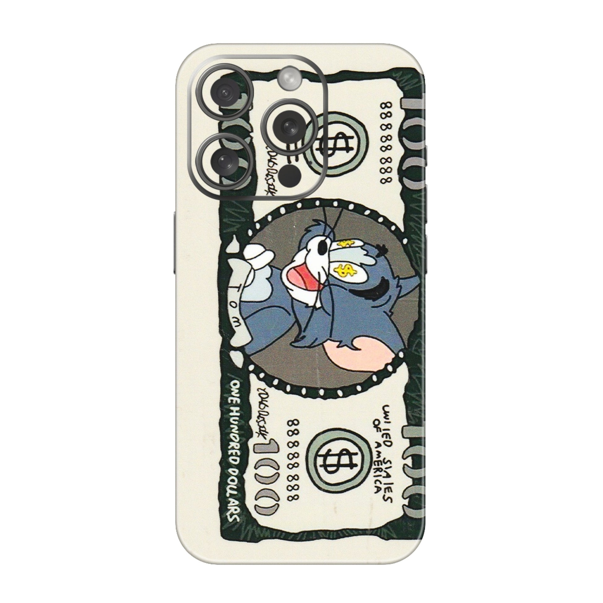 Apple iPhone Skins (All Models) - Tom Hundred Dollar - 3D Embossed Finish (L-324) iPhone 15 Pro