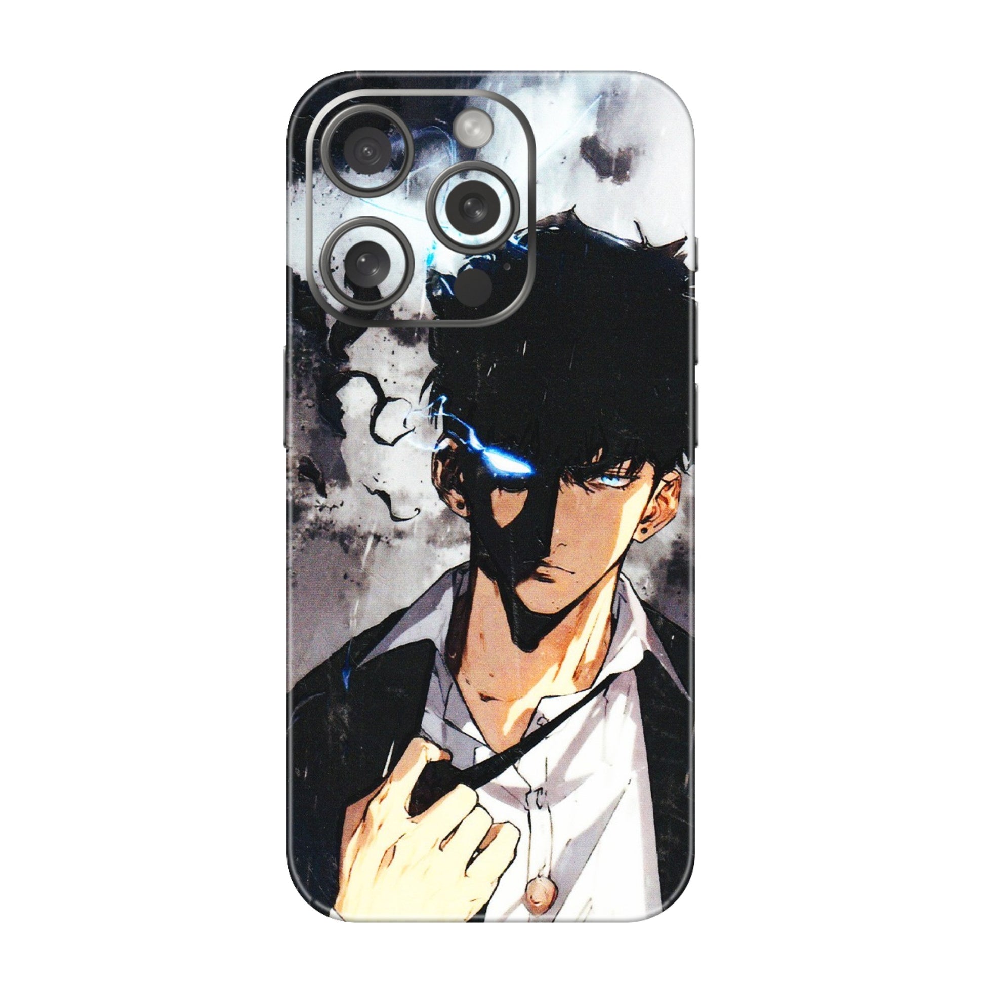 Apple iPhone Skins (All Models) - Sung Jinwoo Manhwa Anime - 3D Embossed Finish (L-328) iPhone 15 Pro