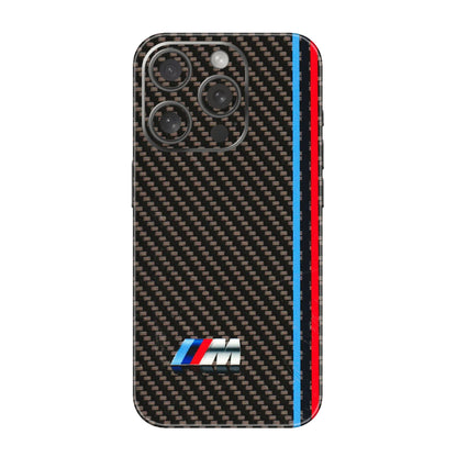 Apple iPhone Skins (All Models) - BM Carbon Fiber Feels - 3D Embossed Finish (L-38) iPhone 15 Pro