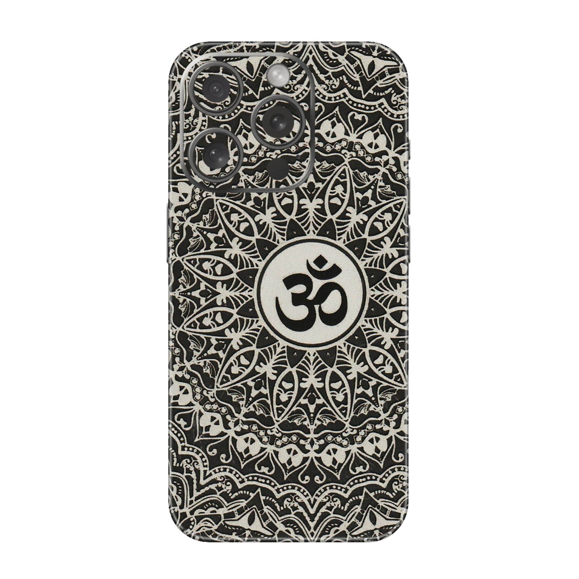 Apple iPhone Skins (All Models) - Aum Elegant Mandala - 3D Embossed Finish (L-62) iPhone 15 Pro