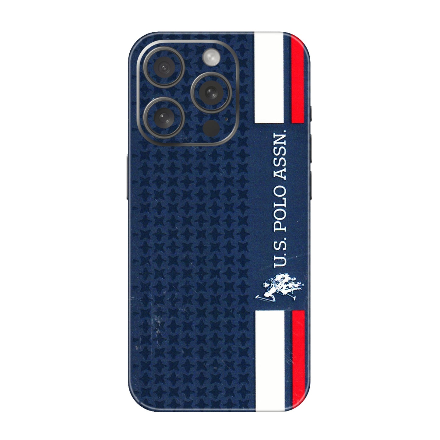 Apple iPhone Skins (All Models) - US POLO Designer Brand - 3D Embossed Finish (L-65) iPhone 15 Pro