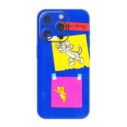 Apple iPhone Skins (All Models) - Tom N Jerry Sticky Notes - 3D Embossed Finish (L-88) iPhone 15 Pro