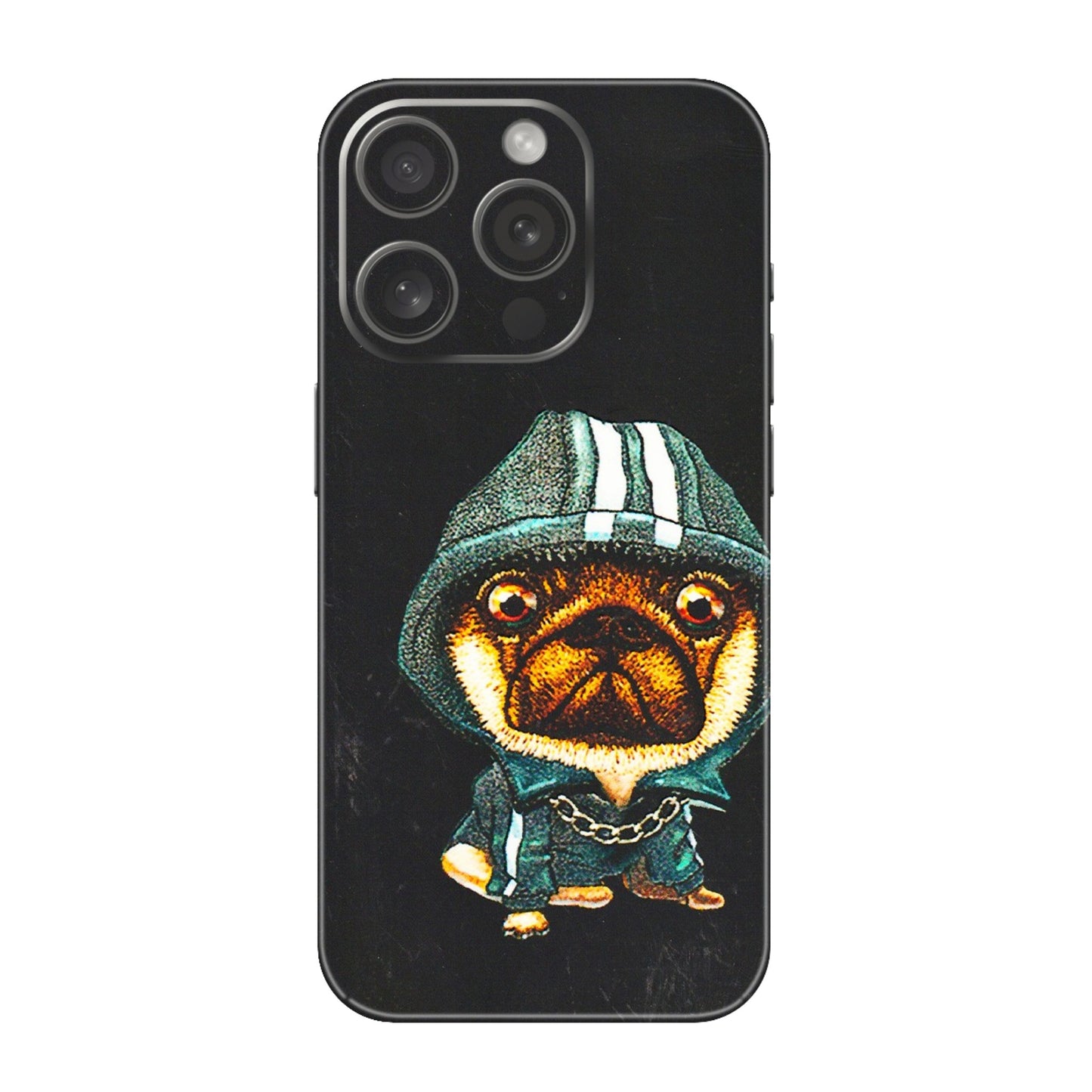 Apple iPhone Skins (All Models) - Puppy N Hoodie - 3D Embossed Finish (L-90) iPhone 15 Pro