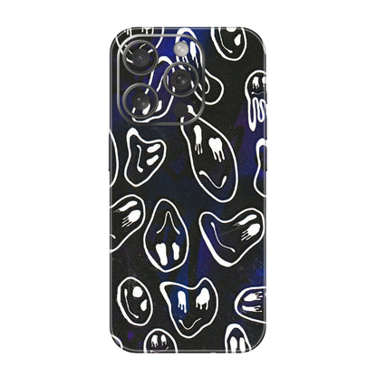 Apple iPhone Skins (All Models) - Distorted Smileys - 3D Embossed Finish (L-92) iPhone 15 Pro