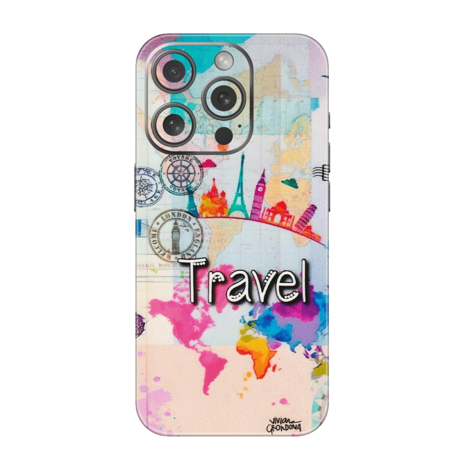 Apple iPhone Skins (All Models) - Travel The Wonders - Matte Finish (M-108) iPhone 15 Pro