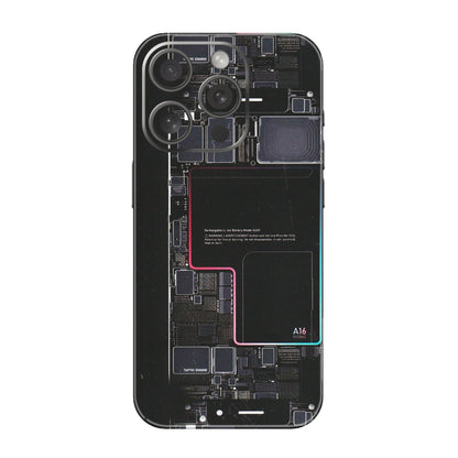 Apple iPhone Skins (All Models) - Motherboard Circuit Layout - Matte Finish (M-117) iPhone 15 Pro