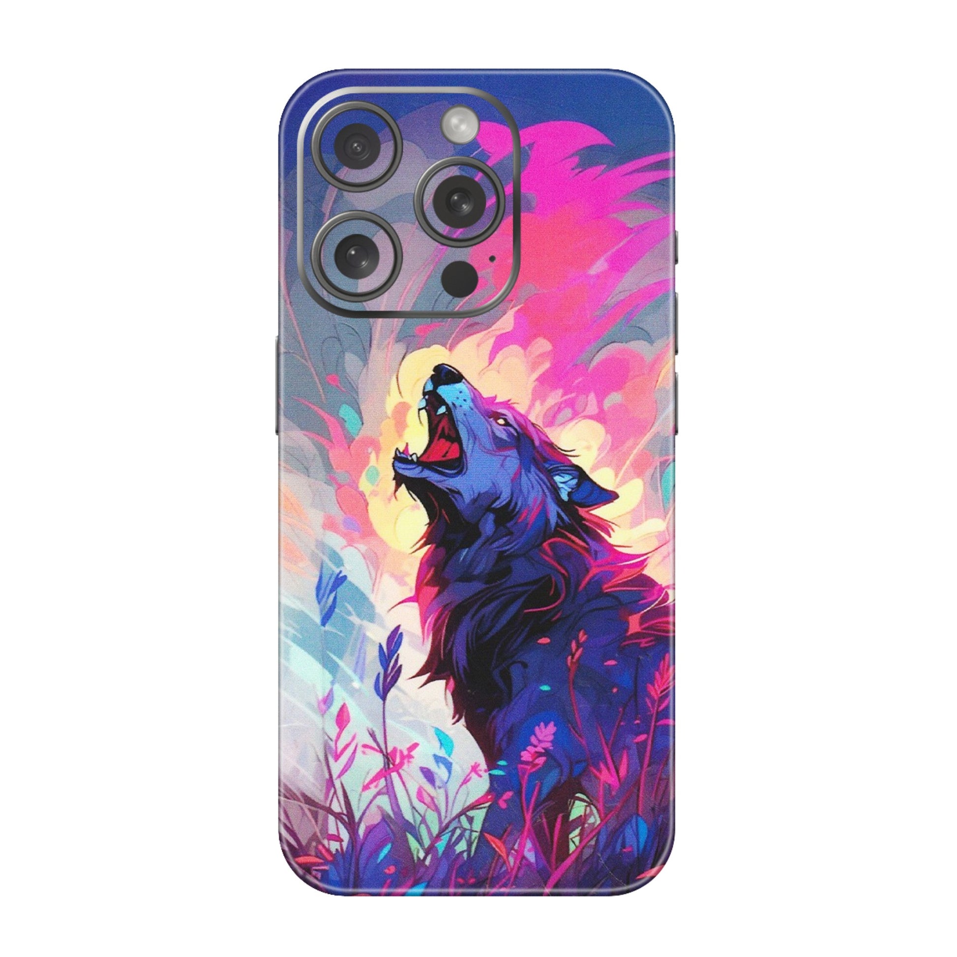 Apple iPhone Skins (All Models) - New Wild Wolf Abstract - Matte Finish (M-125) iPhone 15 Pro