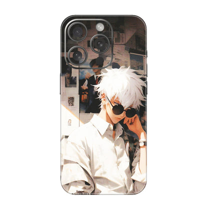 Apple iPhone Skins (All Models) - Gojo Satoru Jujustu Kaisen Anime - Matte Finish (M-156) iPhone 15 Pro