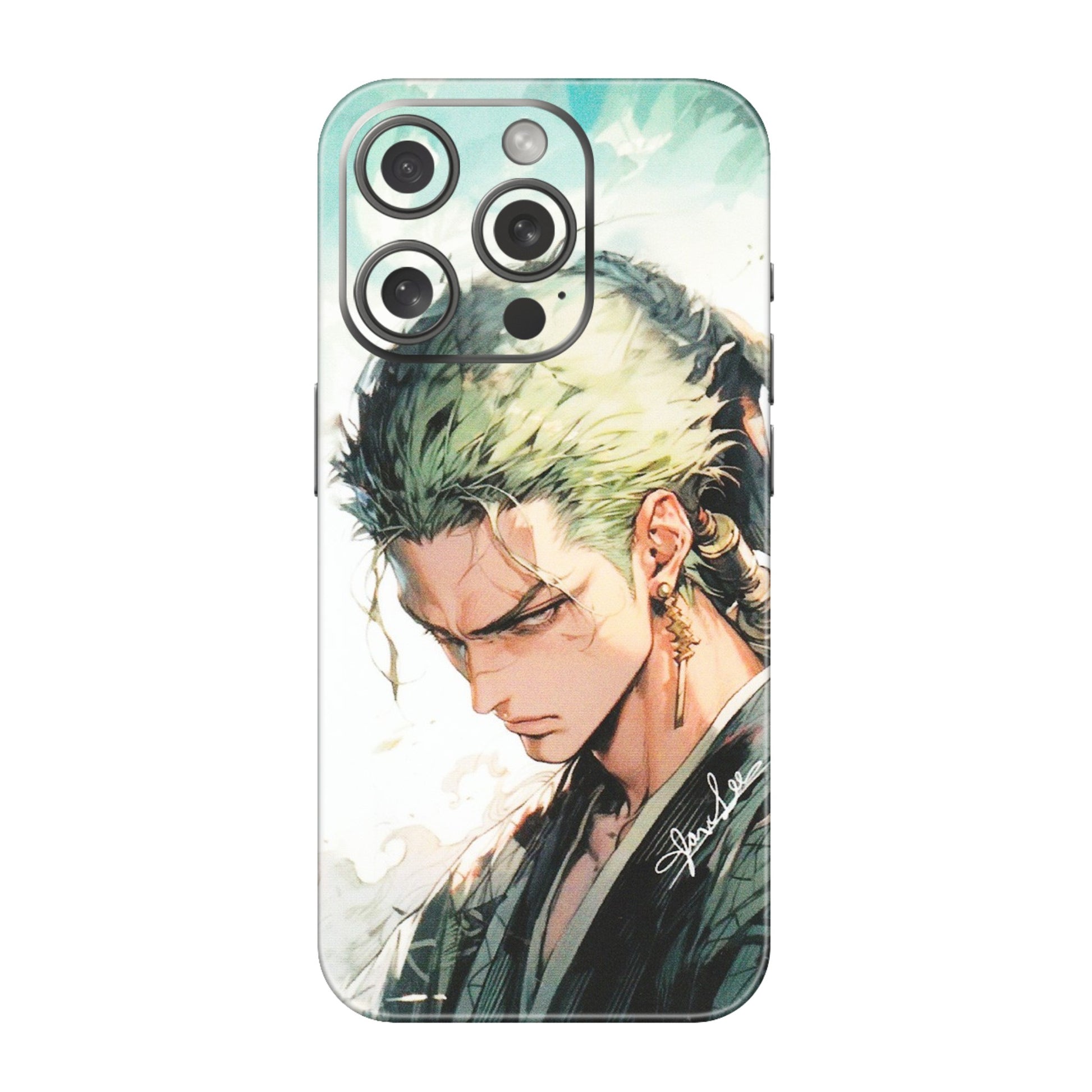 Apple iPhone Skins (All Models) - Pirate Hunter One Piece Anime - Matte Finish (M-157) iPhone 15 Pro