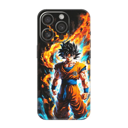 Apple iPhone Skins (All Models) - Goku Transformation Anime - Matte Finish (M-159) iPhone 15 Pro
